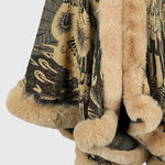 Printed Open Front Poncho