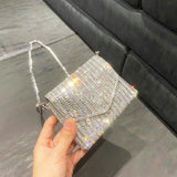 JIOMAY Mini Shoulder Bag for Women Designer Purses and Handbags Bling Rhinestone Clutch Bags Girls Chain Crossbody Bag Wholesale