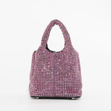 Luxury Diamonds Basket Bag Designer Brand Women Handbag Shinny Rhinestone Shoulder Crossbody Bag Evening Party Bucket Purse 2022