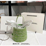 Women Full Diamond Rhinestone Bucket Handbag Shoulder Crossbody Bag Ladies Shiny Crystal Clutch Purse For Party Evening Bag