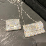 JIOMAY Mini Shoulder Bag for Women Designer Purses and Handbags Bling Rhinestone Clutch Bags Girls Chain Crossbody Bag Wholesale