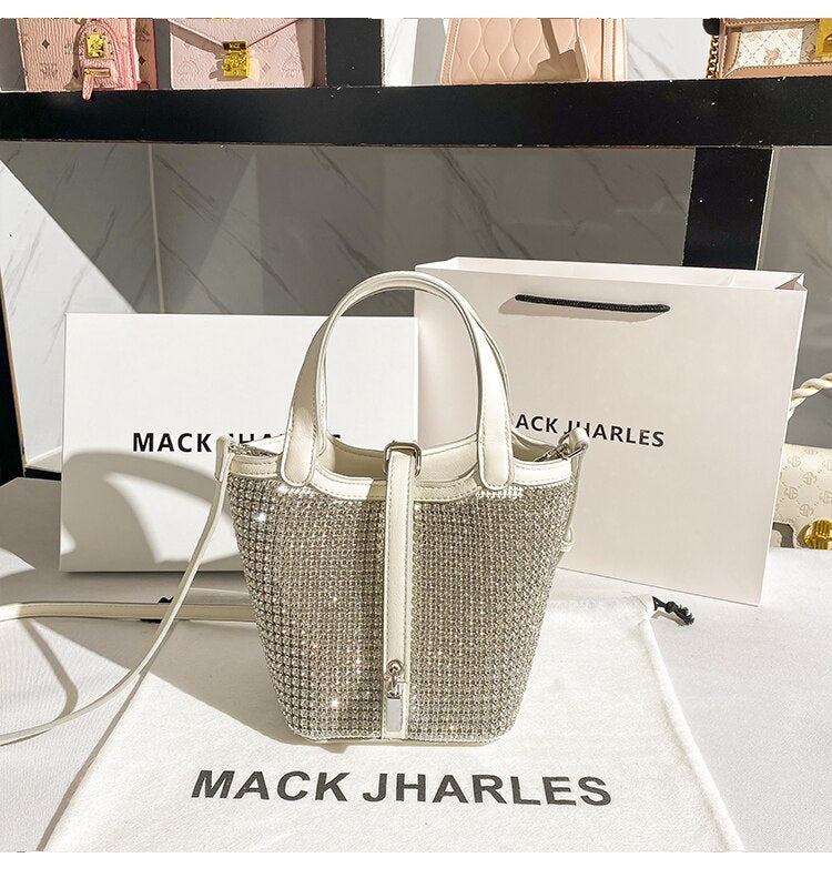 Party Wedding Rhinestones Diamond Evening Clutch Bag Luxury Design Shiny Chain Bling Purse Women Handbag Shoulder Crossbody Bag