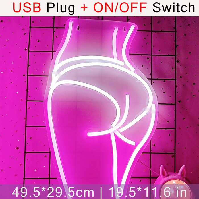 LED Lady Led Neon Sign Lights Wall Hanging Bar Pub Decor Artwork Night Light Neon Bulbs Lamp Bedroom Decoration Lighting