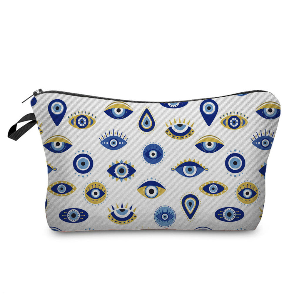 Turkish Blue Evil Eye Portable Women Travel Storage Bag Small Toiletry Organizer Cosmetic Bag Waterproof Female Lucky Makeup Bag