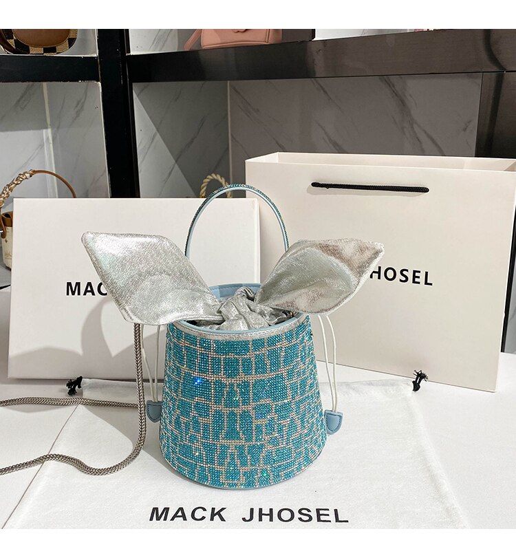 Party Wedding Rhinestones Diamond Evening Clutch Bag Luxury Design Shiny Chain Bling Purse Women Handbag Shoulder Crossbody Bag