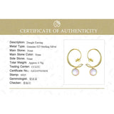 Lotus Fun Moonstone Unusual Large Design Dangle Fashion Earrings With Stone For Women Real 925 Sterling Silver Statement Jewelry