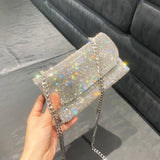 JIOMAY Mini Shoulder Bag for Women Designer Purses and Handbags Bling Rhinestone Clutch Bags Girls Chain Crossbody Bag Wholesale