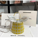Women Full Diamond Rhinestone Bucket Handbag Shoulder Crossbody Bag Ladies Shiny Crystal Clutch Purse For Party Evening Bag