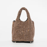 Luxury Diamonds Basket Bag Designer Brand Women Handbag Shinny Rhinestone Shoulder Crossbody Bag Evening Party Bucket Purse 2022