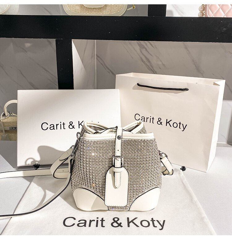 Party Wedding Rhinestones Diamond Evening Clutch Bag Luxury Design Shiny Chain Bling Purse Women Handbag Shoulder Crossbody Bag