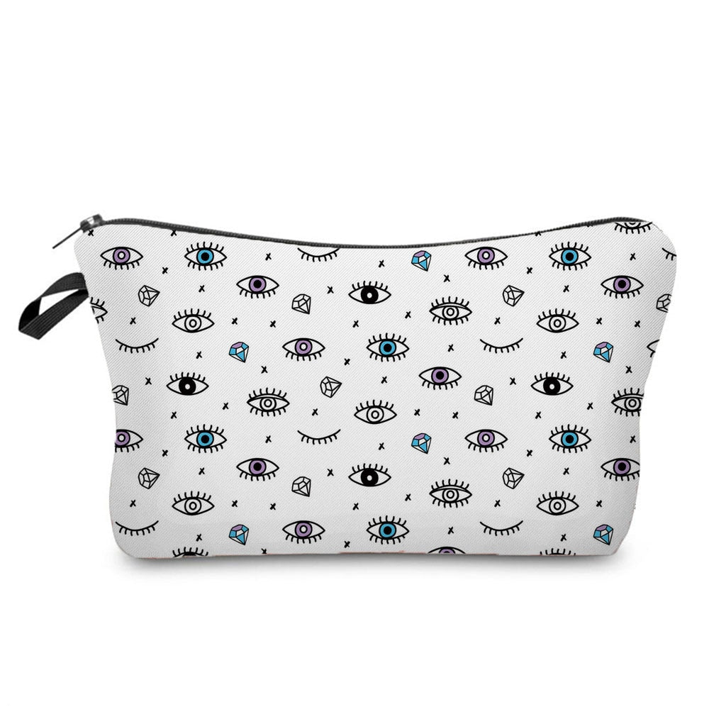 Turkish Blue Evil Eye Portable Women Travel Storage Bag Small Toiletry Organizer Cosmetic Bag Waterproof Female Lucky Makeup Bag