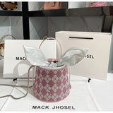 Women Full Diamond Rhinestone Bucket Handbag Shoulder Crossbody Bag Ladies Shiny Crystal Clutch Purse For Party Evening Bag