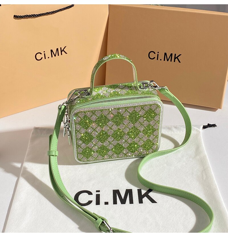 Party Wedding Rhinestones Diamond Evening Clutch Bag Luxury Design Shiny Chain Bling Purse Women Handbag Shoulder Crossbody Bag