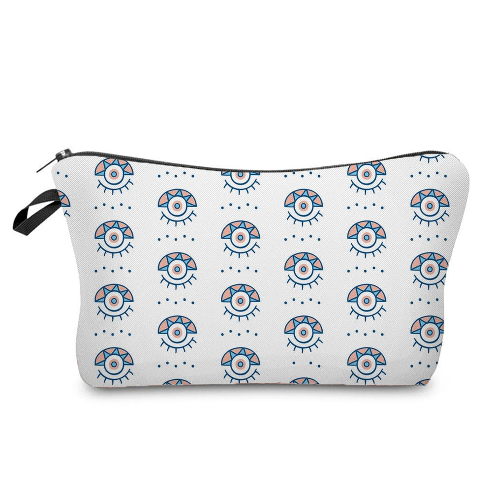Turkish Blue Evil Eye Portable Women Travel Storage Bag Small Toiletry Organizer Cosmetic Bag Waterproof Female Lucky Makeup Bag