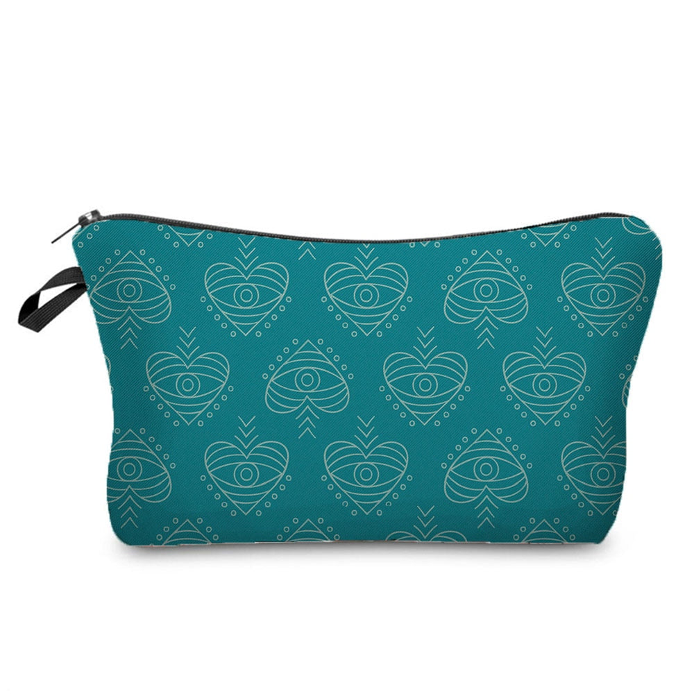 Turkish Blue Evil Eye Portable Women Travel Storage Bag Small Toiletry Organizer Cosmetic Bag Waterproof Female Lucky Makeup Bag