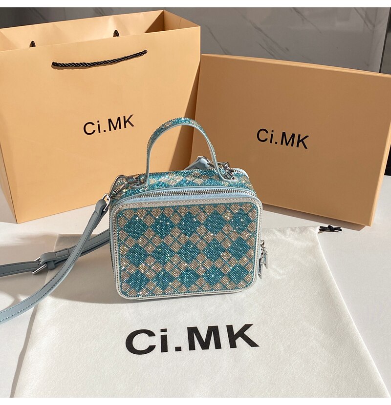 Party Wedding Rhinestones Diamond Evening Clutch Bag Luxury Design Shiny Chain Bling Purse Women Handbag Shoulder Crossbody Bag