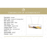 Lotus Fun Real 925 Sterling Silver Natural Sea Shell Handmade Fine Jewelry Multipeaked Mountain Design Pendant without Necklace