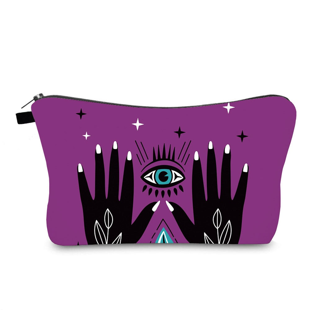 Turkish Blue Evil Eye Portable Women Travel Storage Bag Small Toiletry Organizer Cosmetic Bag Waterproof Female Lucky Makeup Bag