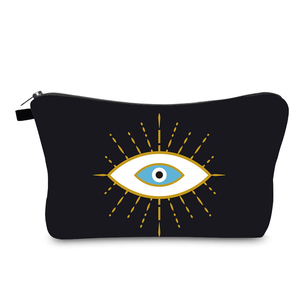 Turkish Blue Evil Eye Portable Women Travel Storage Bag Small Toiletry Organizer Cosmetic Bag Waterproof Female Lucky Makeup Bag