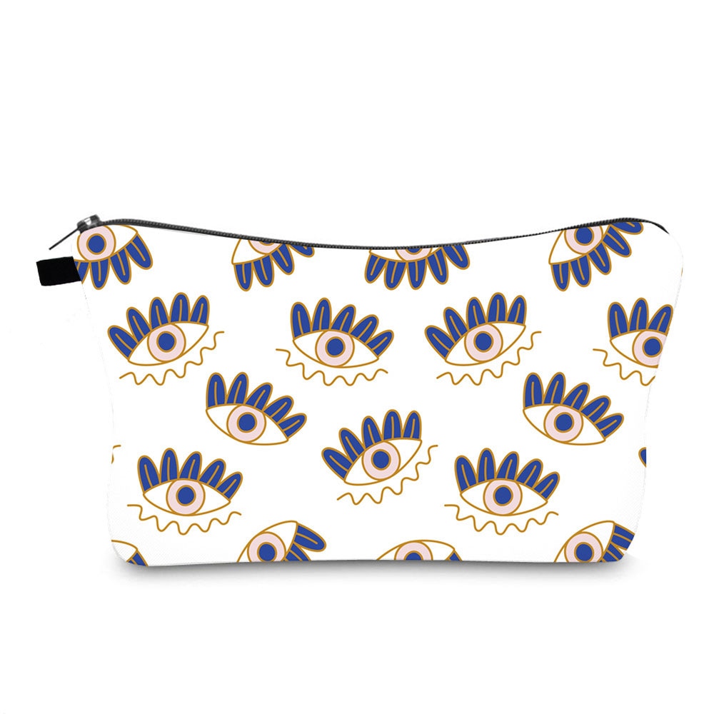 Turkish Blue Evil Eye Portable Women Travel Storage Bag Small Toiletry Organizer Cosmetic Bag Waterproof Female Lucky Makeup Bag