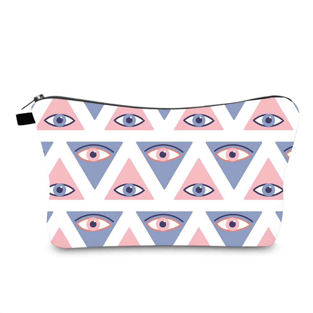 Turkish Blue Evil Eye Portable Women Travel Storage Bag Small Toiletry Organizer Cosmetic Bag Waterproof Female Lucky Makeup Bag