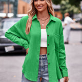 Textured Dropped Shoulder Shaket