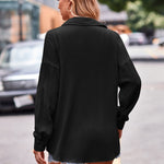 Textured Dropped Shoulder Shaket