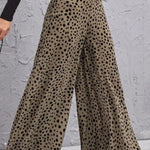 Animal Print High-Rise Pants