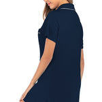 Contrast Piping Pocketed Short Sleeve Lounge Dress