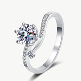 On My Mind Sterling Silver Moissanite Ring