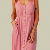Sleeveless Button Down Mini Dress