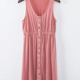 Sleeveless Button Down Mini Dress