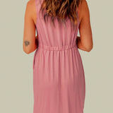 Sleeveless Button Down Mini Dress