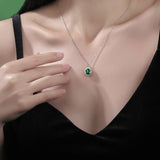 Emerald 925 Sterling Silver Necklace