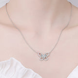 Moissanite Butterfly Pendant Necklace