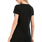 Graphic Round Neck Short Sleeve Lounge Dress