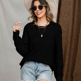 Round Neck Raglan Sleeve Sweater