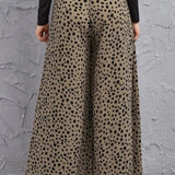 Animal Print High-Rise Pants