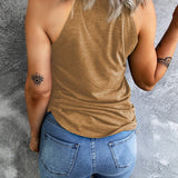 Curved Hem Grecian Tank Top