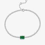 1 Carat Lab-Grown Emerald Bracelet