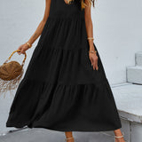 Tiered V-Neck Sleeve Dress