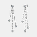Moissanite Layered Chain Earrings