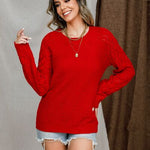 Round Neck Raglan Sleeve Sweater