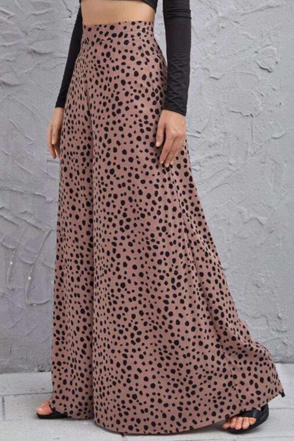 Animal Print High-Rise Pants