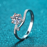On My Mind Sterling Silver Moissanite Ring