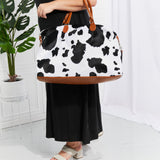 Animal Print Plush Weekender Bag