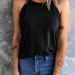 Curved Hem Grecian Tank Top