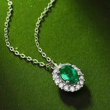 Emerald 925 Sterling Silver Necklace