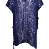 Cutout V-Neck Cover-Up with Tassel