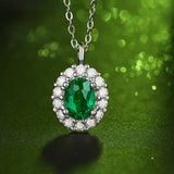 Emerald 925 Sterling Silver Necklace